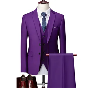 Ανδρικό Επαγγελματικό Κοστούμι Τριμερές Set Slim Fit Peasa Met Monostropho Dio Koumpia Sakaki Vest Panteloni Gamou