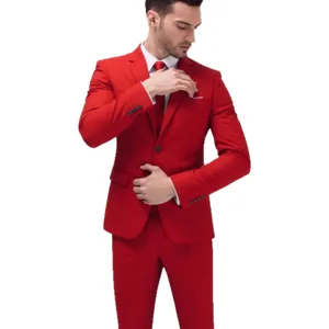 Heren Pak 3 Delig Slim Fit Trouwpak Bruidegom Zakelijke Formele Kleding Hoofdafbeelding