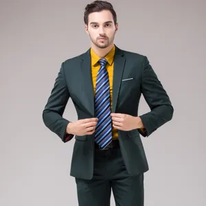 Herren Slim Fit Ein Knopf Anzug Zweiteiliger Business Blazer und Hose für Herren.