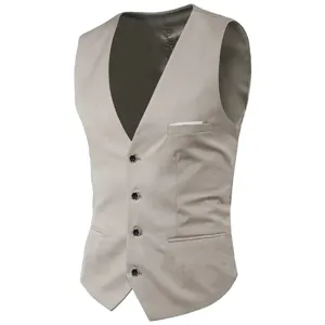 Gilet de costume d'affaires homme coupe slim pour occasions formelles et quotidiennes