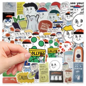 Cartoon Sticker Pack Wasserflasche Laptop Deko süßes Design wasserdichte Aufkleber Set 50Stk