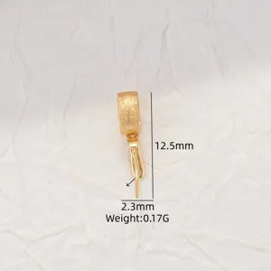 Detailed view of S925 silver brushed pendant bail with 12.5mm length and 0.17g weight