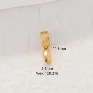Detailed view of 11.3mm gold-toned brushed S925 sterling silver pendant bail finding.