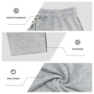 Men's casual sweatpants fabric and waistband detail view, featuring comfortable knit material.