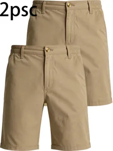 Men's casual cargo shorts quick dry outdoor golf sports tactical shorts set of two