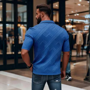 Ανδρικό Καλοκαιρινό Πόλο Ζακάρ Casual Κοντομάνικο Αθλητικό Μοντέρνο Πουκάμισο Top