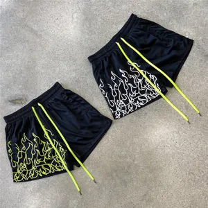 Herren Mesh Sportshorts Sommer Fitness Laufen atmungsaktiv schnelltrocknend Training Hose