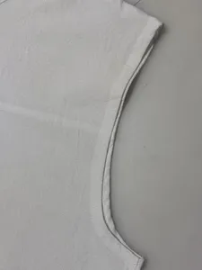 Men's casual summer sleeveless tank top detail view, minimalist classic design and neat stitching.