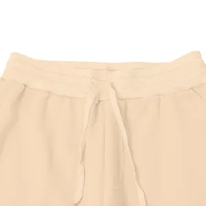Detailed view of men casual sweatpants elastic waistband with adjustable drawstring design.