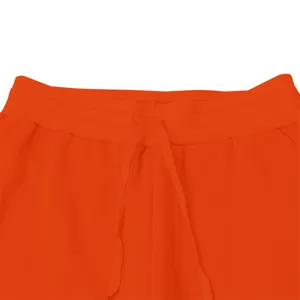 Men's casual sweatpants waistband detail view, comfortable fleece trousers cuffed design.