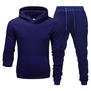 Men's Fleece Lined Hoodie and Sweatpants Tracksuit Winter Warm Casual Pullover Hooded Sweatshirt Set Activewear