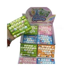 Mini slow rising squishy keyboard fidget toy cute animal stress relief gift for kids