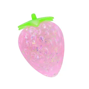 Παιχνίδι squishy φράουλα με γκλίτερ αργής ανάκαμψης κρύσταλλο φρούτων ανακούφισης