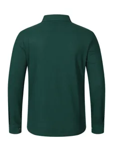 Veste cardigan a revers manches longues gaufree automne homme vert fonce vetement