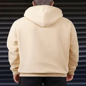 Herren einfarbig gefütterter Kapuzenpullover lässig Herbst Winter warme Sweatshirt Streetwear