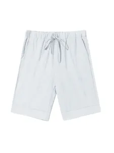 Comodi pantaloncini casual da uomo in lino con comoda vita elastica e tasche pratiche.