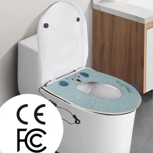 USB beheizbarer Toilettensitzbezug Winter Pluesch warmer Kissen Universal Bad Details