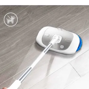 Cordless electric spray mop for home floor cleaning, polishing, and effortless sweeping tool.