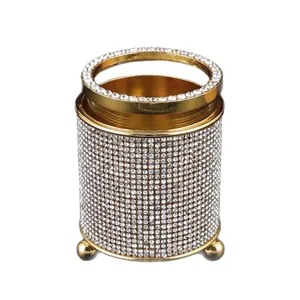 Supporto per posate di lusso con strass organizzatore di stoviglie dorate per cucina e tavolo.