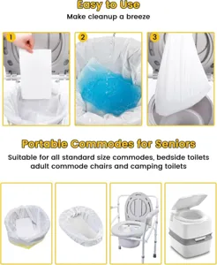 Sacchetti igienici usa e getta per comoda portatile, impermeabili, pulizia facile anziani.