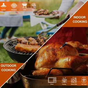 Wireless Bluetooth meat thermometer for BBQ, kitchen oven, smoking, and smart food cooking.