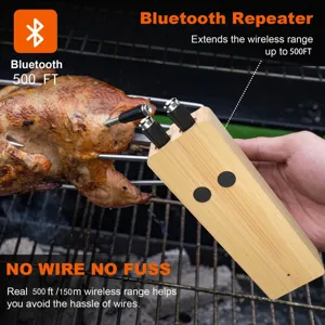 Wireless Bluetooth Meat Thermometer Smart Food Thermometer with Charging Base Probe for Kitchen BBQ Grill