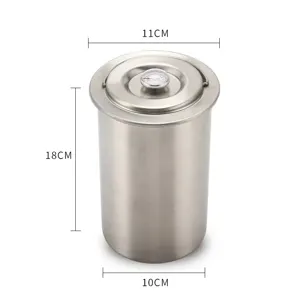 Olla de cocción de carne de acero inoxidable con termómetro integrado para la cocina.