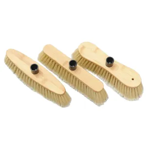 Household Long Handle Wooden Broom With Stainless Steel Pole And Soft Bristles Floor Cleaning Brush Sweeper Tool