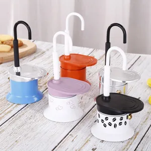 Mini cafetière moka en aluminium pot à espresso portable d'extérieur 50ml café
