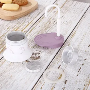 Mini cafetière moka portable en aluminium 50 ml pièces démontées machine à expresso italienne
