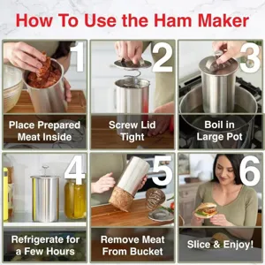 Instrucciones detalladas paso a paso sobre cómo usar la máquina de jamón de acero inoxidable.
