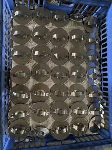 Tapa de cubo de acero inoxidable pieza de repuesto redonda de metal con asa para cocina