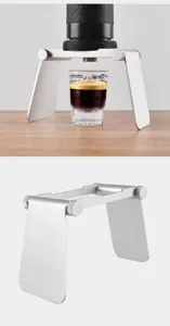 Support de café pliable en alliage d'aluminium portable pour machine à espresso.