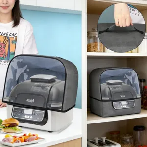 Oxford-Gewebe Brotbackautomat Staubschutz Küchengeräte Aufbewahrungstasche Mit Transparentem Fenster Griff Oben