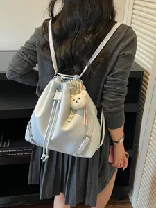 Mochila minimalista chic para mujer gran capacidad bolso de hombro casual para diario