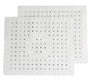 White perforated kitchen sink drain mat kitchen countertop drying mat non-slip hollow pad item