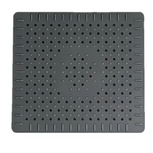 Grey kitchen sink draining mat perforated silicone heat insulation pad for countertop drying