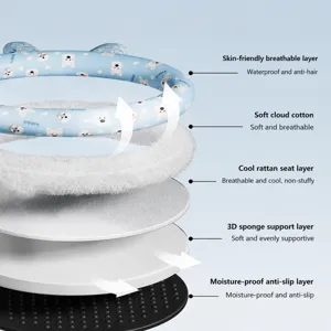 Pet cooling mat summer breathable dog pad ice silk mat for small medium dogs cats
