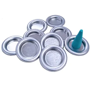 Wholesale metal incense tray and cone holder accessory, simple round design, perfect for home decor.