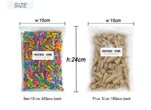 Natural incense cones bulk pack assorted colors and sizes spiritual relaxation meditation aroma