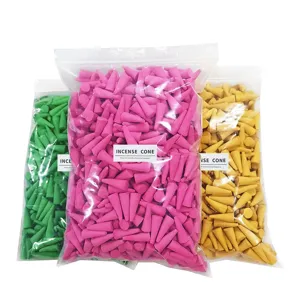 Natural incense cones bulk pack colorful tower incense for home fragrance and meditation