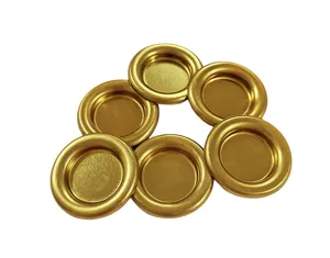 Gold metal small incense tray detail view, concise cone incense holder accessory for home use