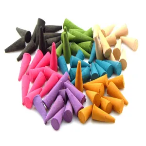 Colorful cone incense assortment for home relaxation, meditation, and odor removal in daily life.