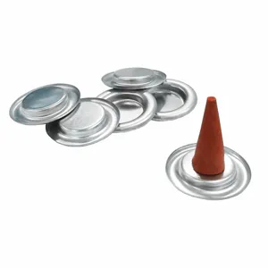 Metal incense burner plates set with cone incense holder accessories for home and aromatherapy.