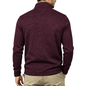 Herren Fleece Sweatshirt Stehkragen Reißverschluss Langarm Herbst Winter Freizeit Oberteil