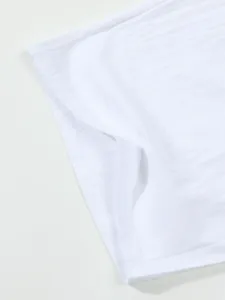 White linen fabric detail texture summer men casual apparel close up display view