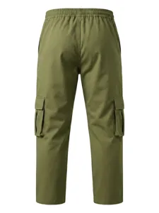 Herren Armeegrün Cargohose Loose Fit Freizeithose mit vielen Taschen für den Alltag