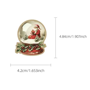Vintage Christmas Santa snow globe sticker decorative waterproof decal for laptop case