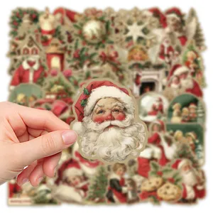 Vintage Christmas stickers waterproof decal for laptop journal phone case decoration