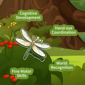 Insect jelly sticker book cute dragonfly toy for kids early cognitive development play.